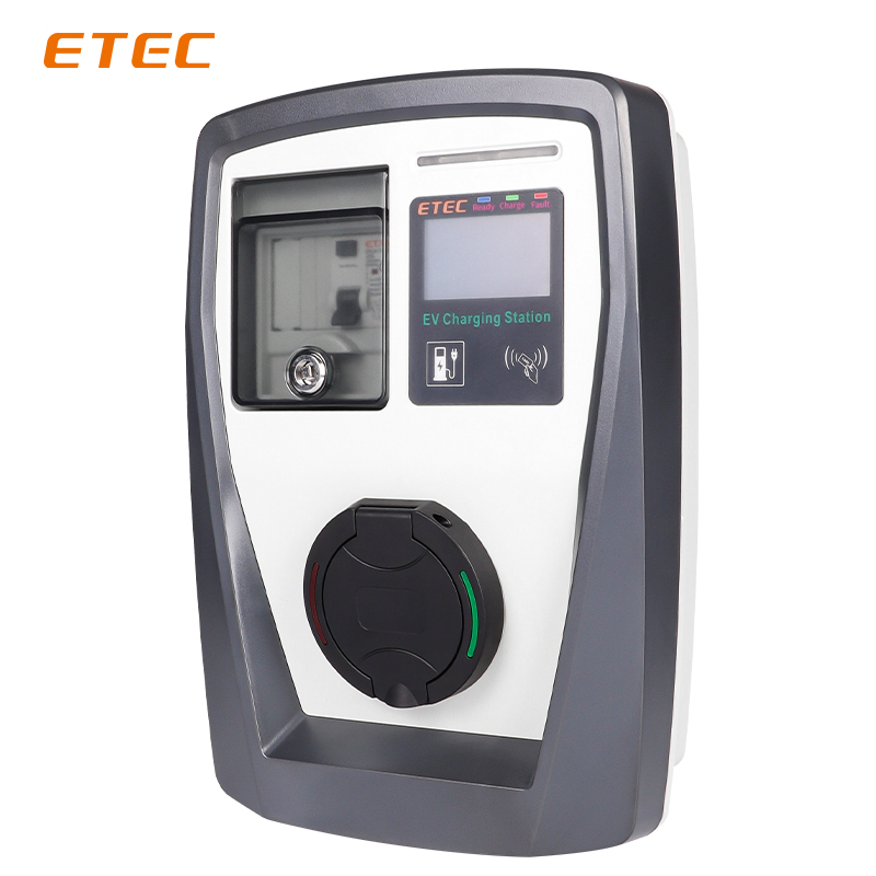 AC Electric vehicle charging pile (16A 32A 3.7KW 7.3KW 11KW 22KW) RFID Card EV Wallbox Charger with IEC 62196-2 Charging Outlet